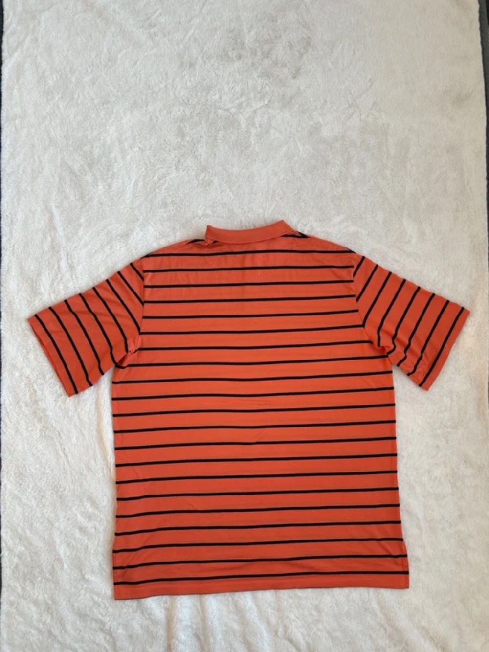 Polo Golf Ralph Lauren Sport Orange Striped Pima Cotton Silk Polo Shirt Sz. XXL - Picture 7 of 8